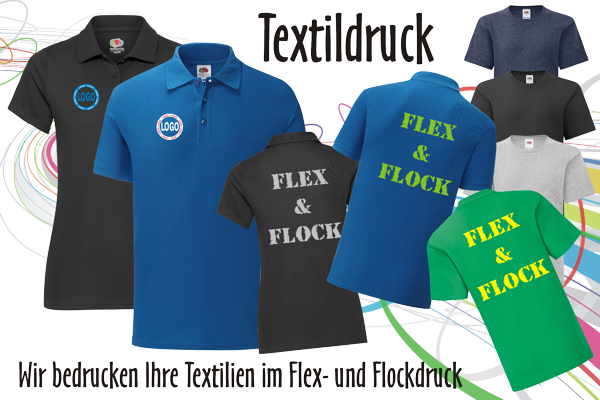 Textildruck Tshirtdruck Flexdruck Flockdruck